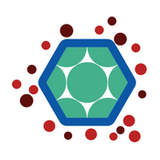 Logo mit „Sechseck und Kreisen”
