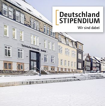 Das Hauptgebäude der TU Clausthal im Schnee