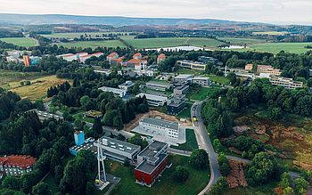 Luftaufnahme des Campus der TU Clausthal